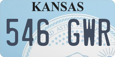 KS license plate 546GWR