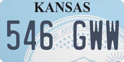 KS license plate 546GWW