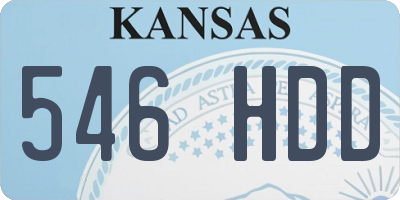 KS license plate 546HDD