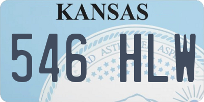 KS license plate 546HLW