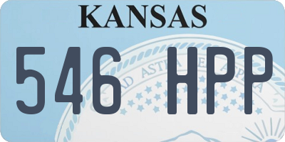 KS license plate 546HPP