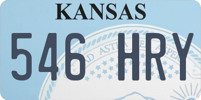 KS license plate 546HRY