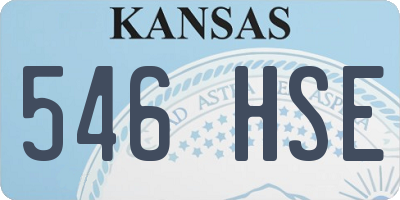KS license plate 546HSE