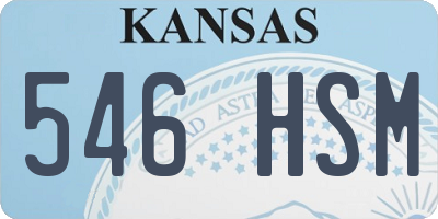 KS license plate 546HSM