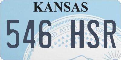 KS license plate 546HSR