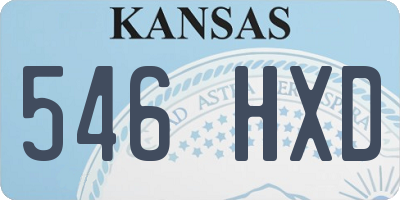 KS license plate 546HXD