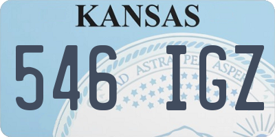 KS license plate 546IGZ