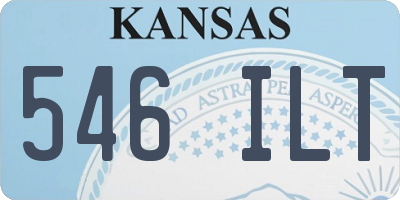 KS license plate 546ILT