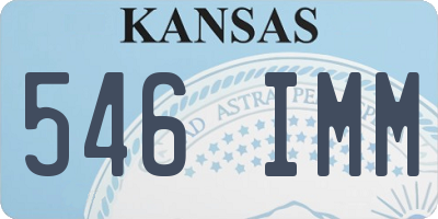 KS license plate 546IMM