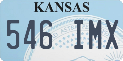 KS license plate 546IMX