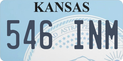 KS license plate 546INM