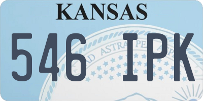KS license plate 546IPK