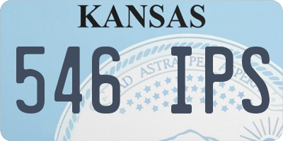 KS license plate 546IPS