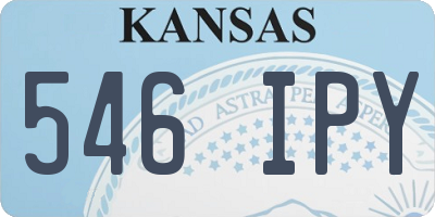 KS license plate 546IPY