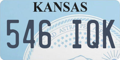 KS license plate 546IQK