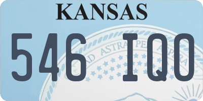 KS license plate 546IQO