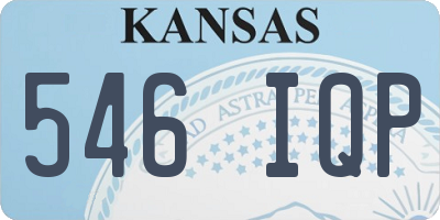 KS license plate 546IQP