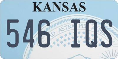 KS license plate 546IQS