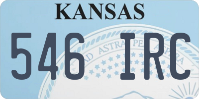 KS license plate 546IRC