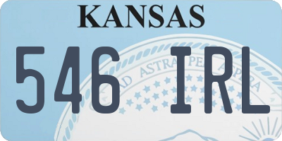 KS license plate 546IRL