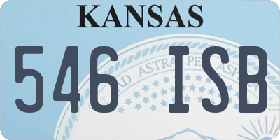 KS license plate 546ISB