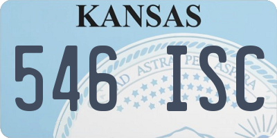 KS license plate 546ISC
