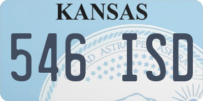 KS license plate 546ISD