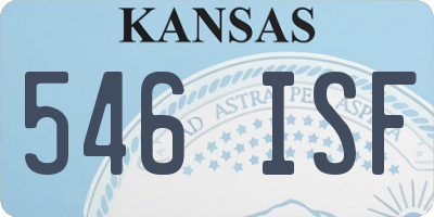 KS license plate 546ISF