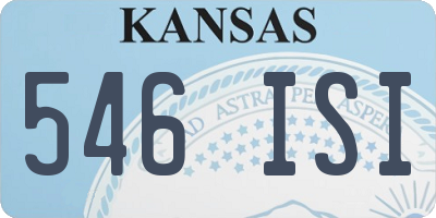 KS license plate 546ISI