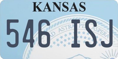 KS license plate 546ISJ