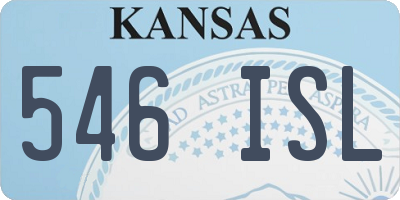 KS license plate 546ISL