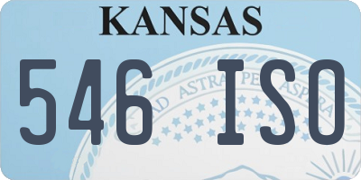 KS license plate 546ISO