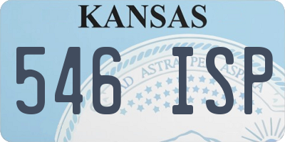 KS license plate 546ISP