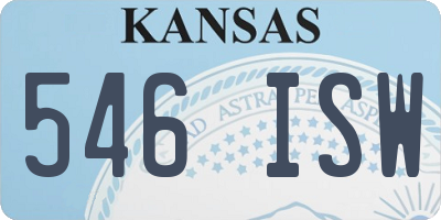 KS license plate 546ISW