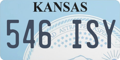 KS license plate 546ISY