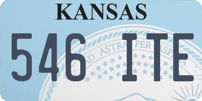 KS license plate 546ITE