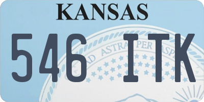 KS license plate 546ITK