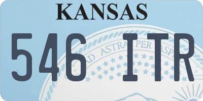 KS license plate 546ITR