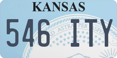 KS license plate 546ITY