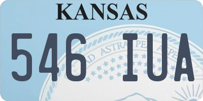 KS license plate 546IUA