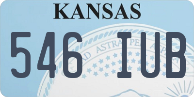 KS license plate 546IUB