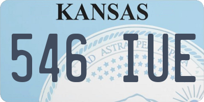 KS license plate 546IUE