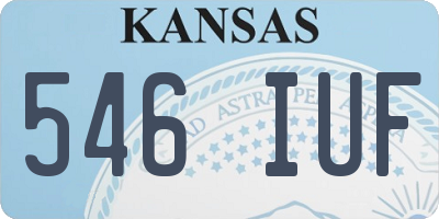 KS license plate 546IUF