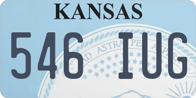 KS license plate 546IUG