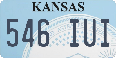 KS license plate 546IUI