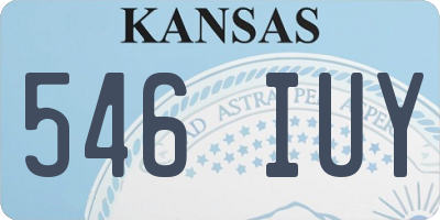 KS license plate 546IUY