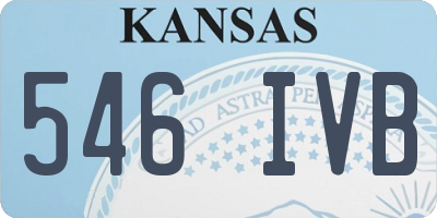 KS license plate 546IVB