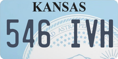 KS license plate 546IVH