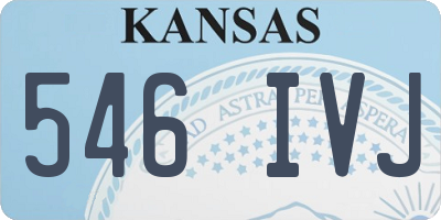 KS license plate 546IVJ