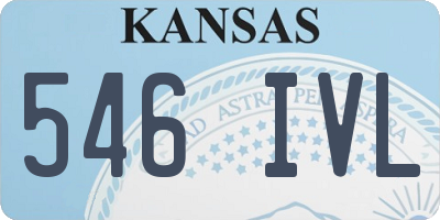 KS license plate 546IVL